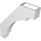 Ekena Millwork 3 1/2-in. W x 18-in. D x 22-in. H Merced Architectural Grade PVC Knee Brace BRCP035X18X22MRC - alternate 2